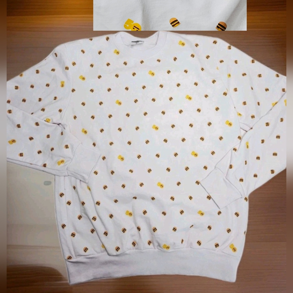 Rare McDonald's 50 Anniversary Big Mac White Crewneck Sweater Large